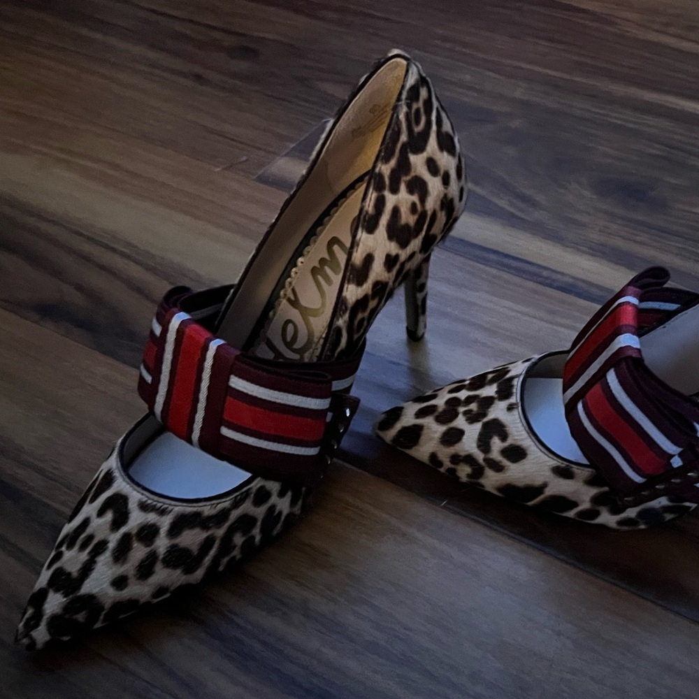 Sam Edelmam G0136l1250, Sand Leopard, Sz 6.5 Italy Couture Style New - Picture 13 of 13